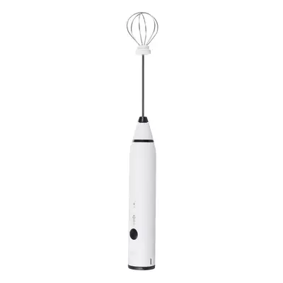 (White) IN Electric Hand Mixer Milk Frother Rechargeable Speed Mixer Stirrer Egg Beater Home