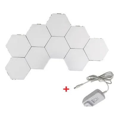 (9Pcs, US Plug) Touch Sensor Quantum Wall Lamps Hexagon Shape Honeycomb