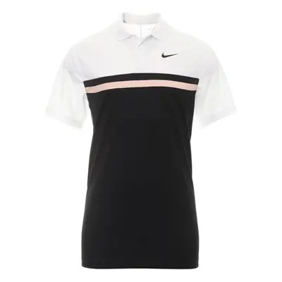 (S, White/Black/Artic Orange) Nike Mens Victory Colour Block Dri-FIT Polo Shirt