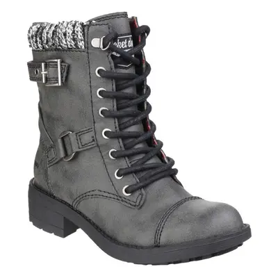 (5 UK, Black) Rocket Dog Womens/Ladies Thunder Biker Boots