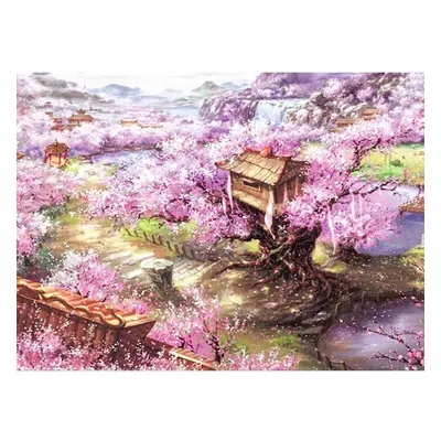 (Pink) Pcs Jigsaw Puzzle Toy DIY Assembly Creative Landscape Paper Puzzle Educational Toys for G