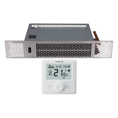 (1.7kW, Brushed Stainless Steel) Mylek 24/7 Wireless App Plinth Heater Thermostat