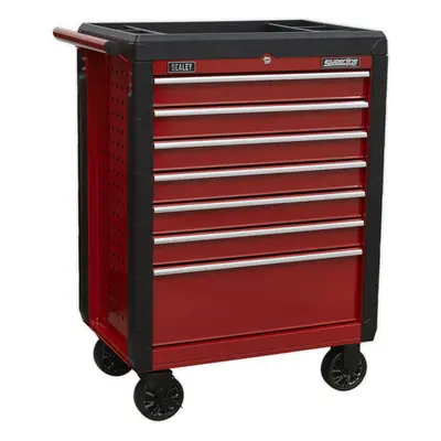 702 x x 993mm Drawer RED Portable Tool Chest Locking Mobile Storage Box