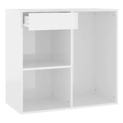 (high gloss white) vidaXL Cosmetic Cabinet Dressing Room Storage Makeup Cupboard Engineered Wood