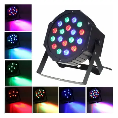 (EU Plug) 18W DMX-512 RGB LED Par Stage Lighting Party DJ Disco KTV Christmas Projector Light AC