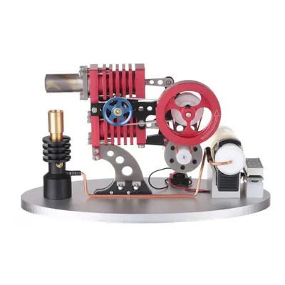 Type Double Cylinder Butane Stirling Engine LED Generator Model with Double Piston Rocker Arm Li