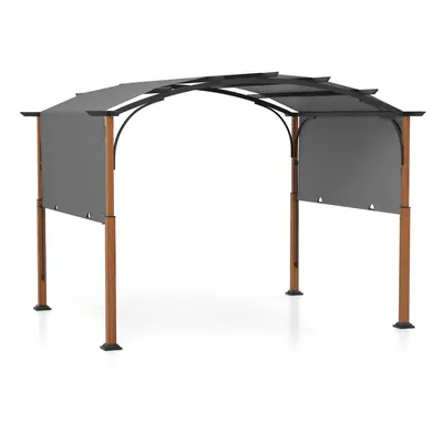 300x360cm Retractable Pergola Arched Patio Pergola Outdoor Gazebo