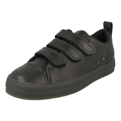 (Black, UK 11.5 Child) Boys Clarks Ant Detailed Light Up School Shoes Flare Bright K