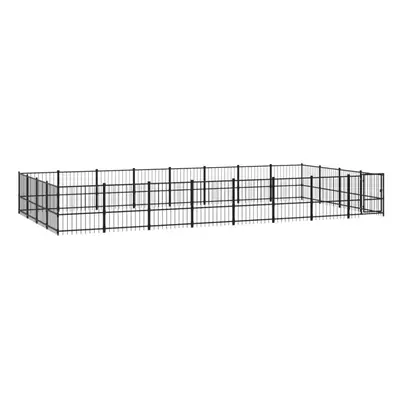 (776 x x cm) vidaXL Outdoor Dog Kennel Steel Dog Crate Pet Cage Puppy Enclosure Multi Sizes