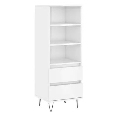 (high gloss white) vidaXL Highboard Sideboard Tall Storage Cabinet Side Cabinet Engineered Wood