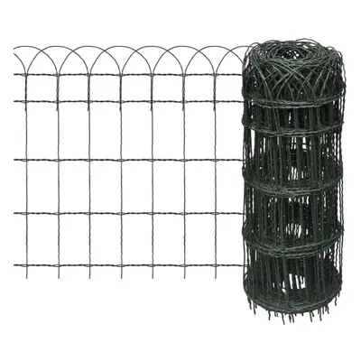 vidaXL Garden Border Fence 10x0.65m Lawn Path Grass Edging Panel Mesh Barrier