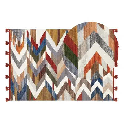 Wool Kilim Area Rug x cm Multicolour KANAKERAVAN