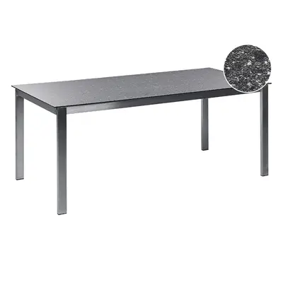 Garden Table Glass Black COSOLETO