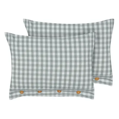 Set of Cushions Checked TALYA x cm Mint Green