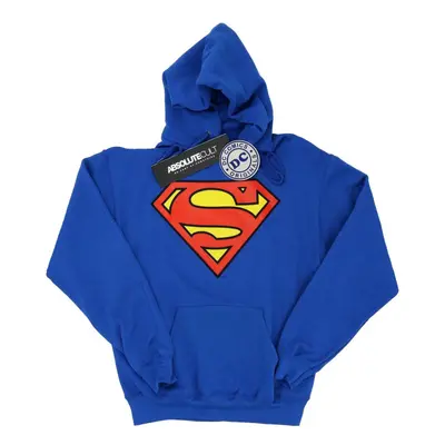 (M, Royal Blue) DC Comics Mens Superman Logo Hoodie