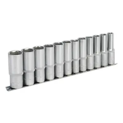 12 PACK DEEP Socket Set 1/2" Metric Square Drive - Point WallDrive High Torque