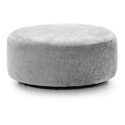 (Light Grey) Harriet Crushed Chenille Large Swivel Footstool