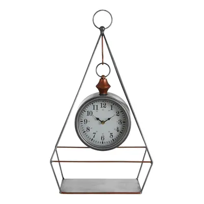 Premier Housewares Hayden Antique Silver Finish Table Clock