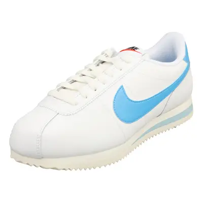 Nike Cortez Womens Casual Trainers in White Blue - UK