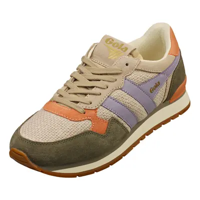 (5) Gola Colorado Womens Fashion Trainers in Bone Khaki Lavender