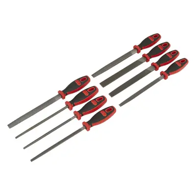 8 Piece Engineers File & Wood Rasp Set - Double Cut - Medium-Coarse - Soft Grip