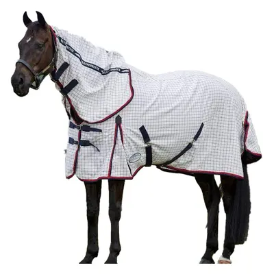 (5' 6", White/Navy/Red) Weatherbeeta IV Combo Neck Lite 190g Horse Summer Sheet