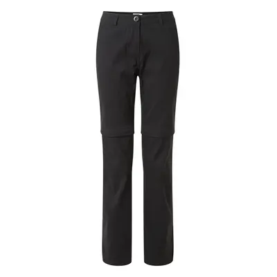 (12 UK R, Black) Craghoppers Womens/Ladies Kiwi Pro II Convertible Trousers