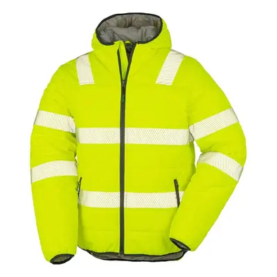 (3XL, Fluorescent Yellow) Result Genuine Recycled Unisex Adult Ripstop Safety Jacket