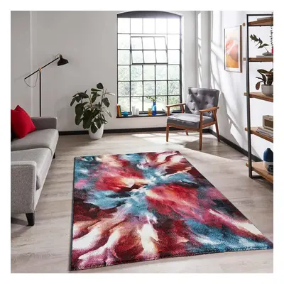 (200 x cm) Galaxy Space Multi Coloured Blue Red Pink Rug Small Extra Large Living Room Mat