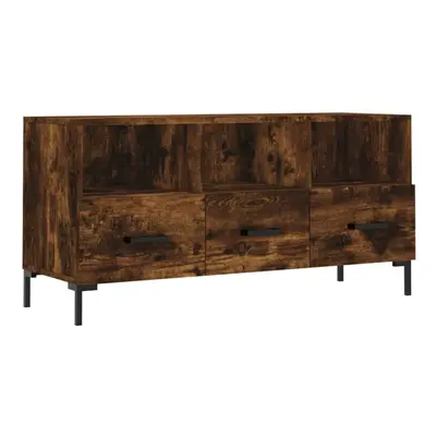 vidaXL TV Cabinet TV Unit Media Cabinet TV Stand Smoked Oak Engineered Wood