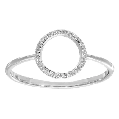 (L) Jewelco London 9ct White Gold Diamond Circle Dress Ring