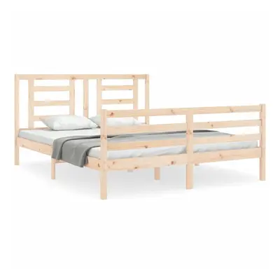 (brown, x cm) vidaXL Bed Frame Bed Base Platform Bed with Headboard Small Single Solid Wood