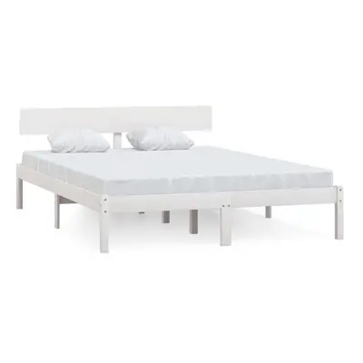 (white, x cm) vidaXL Solid Wood Pine Bed Frame Wooden Platform Bedstead Multi Colours/Sizes