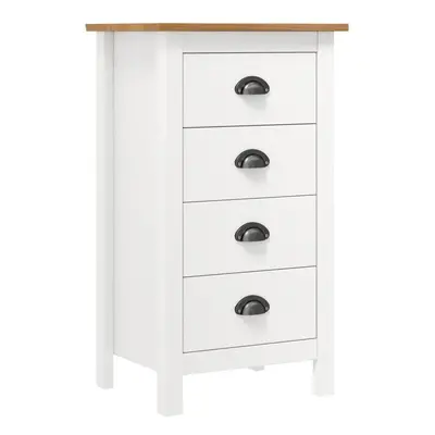 vidaXL Solid Wood Pine Sideboard Hill White 46x35x80 cm Storage Organiser