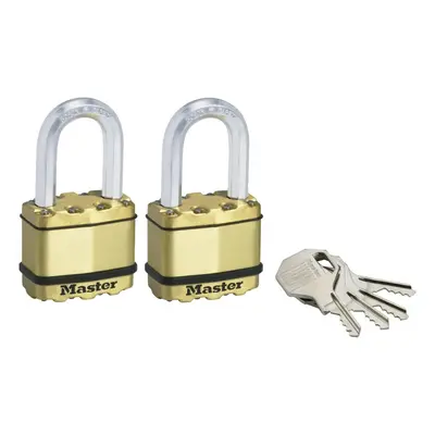 Master Lock Padlock, ExcellÂ® Laminated Steel Padlock, Brass Finish, High Security Lock, Keyed L