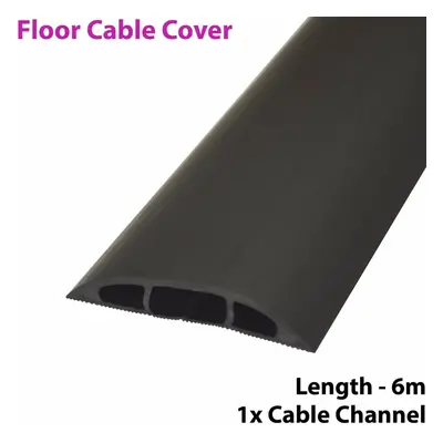 6m x 60mm Low Profile Rubber Floor Cable Cover Protector Conduit Tunnel Sleeve