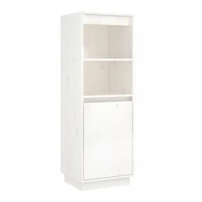 (white) vidaXL Solid Wood Pine Highboard Storage Cabinet Furniture Multi Colours