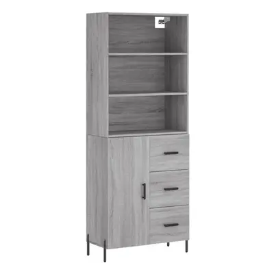 (grey sonoma, door drawers) vidaXL Highboard Sideboard Storage Cabinet Home Side Cabinet Enginee