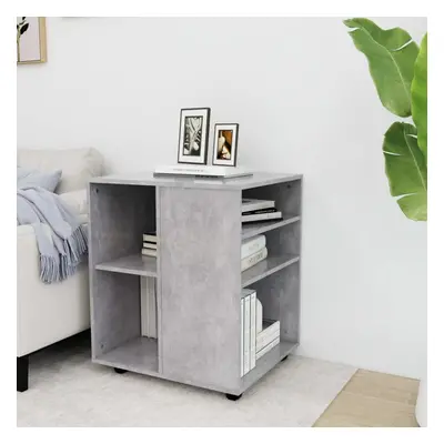 vidaXL Rolling Cabinet Concrete Grey Chipboard Drawer Rolling Office Cabinet