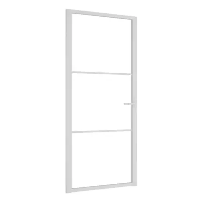 (White and transparent, x 201.5 cm (W x H)) vidaXL Interior Door ESG Glass and Aluminium Bedroom