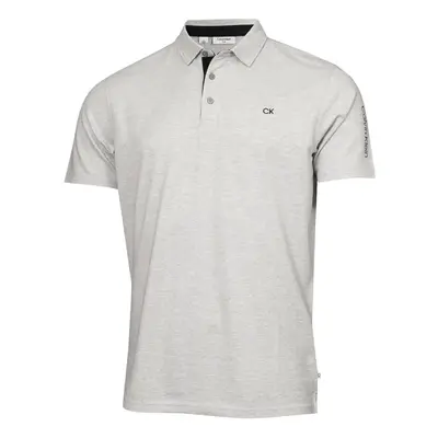 (XXXL, Silver) Calvin Klein Mens Uni Golf Moisture Wicking Breathable Polo Shirt