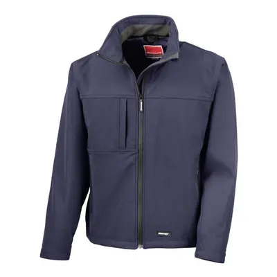 (L, Navy Blue) Result Mens Classic Softshell Breathable Jacket