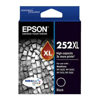 (Black) Epson High-capacity Inkjet Cartridge 252XL