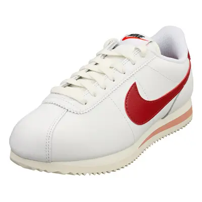 Nike Cortez Womens Casual Trainers in White Red - UK