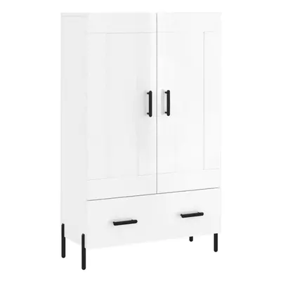 (high gloss white) vidaXL Highboard Sideboard Cupboard Side Cabinet Brown Oak Engineered Wood