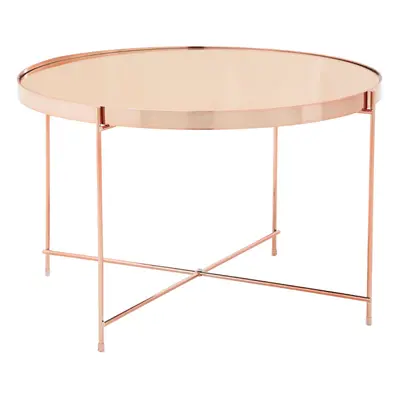 Premier Housewares Allure Large Pink Mirror Side Table