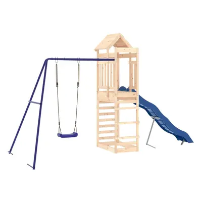 (solid pinewood) vidaXL Outdoor Playset Playhouse Play Tower Playground Set Solid Wood Douglas