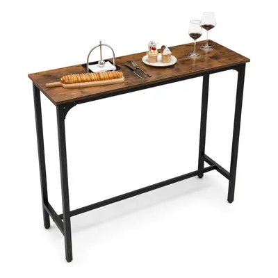 120 cm Industrial Bar Table Counter Table Kitchen Dining Sofa Console Table Brown