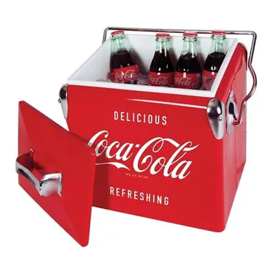 Coca-Cola Retro Ice Chest Cooler Cool Box with Bottle Opener 13L