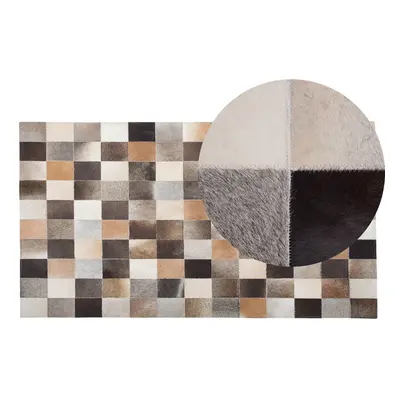 Cowhide Area Rug x cm Multicolour SOKE